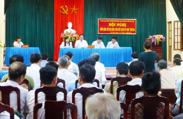 Lịch tiếp xúc cử tri của Đoàn ĐBQH TP Hà Nội sau kỳ họp thứ 5 Quốc hội